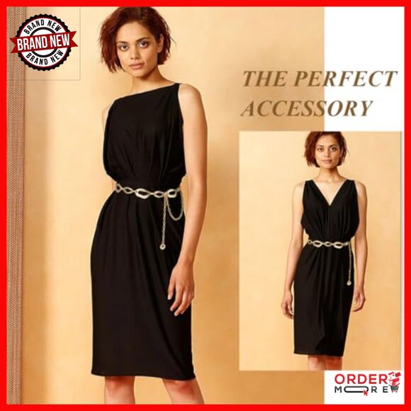 Chunky Alloy Waist Chain Belt for Dresses, 150cm Length main image 4